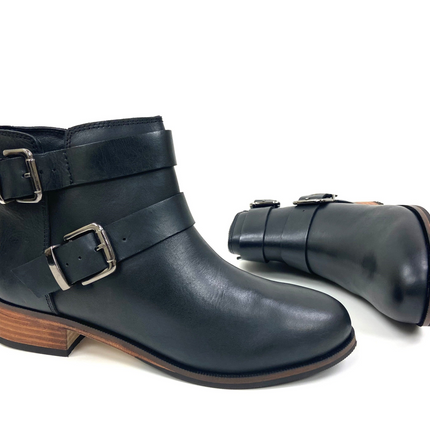 Tillie Black Stacked Bootie