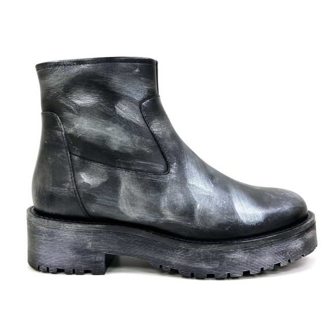 Emilia Silver Ankle Bootie