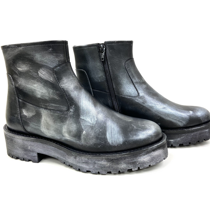 Emilia Silver Ankle Bootie