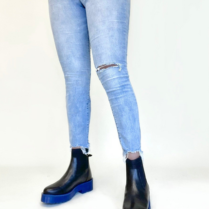 Olivia Blue Platform Chelsea
