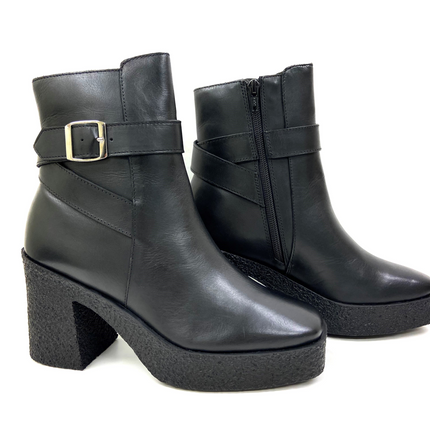 Lara Black Platform High Heels