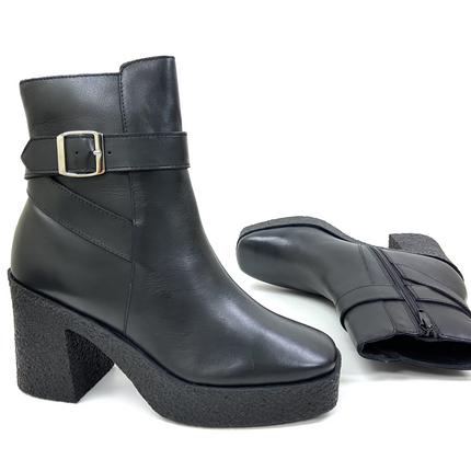Lara Black Platform High Heels
