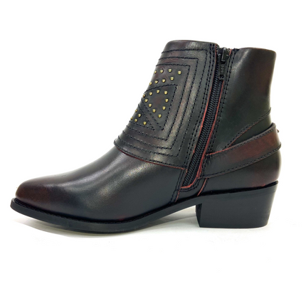 Jully Cherry Studded Western Boot