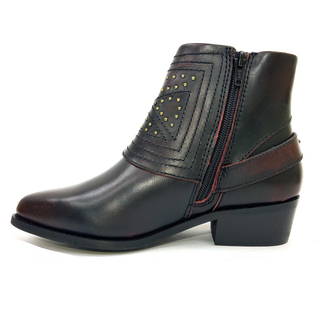 Jully Cherry Studded Western Boot