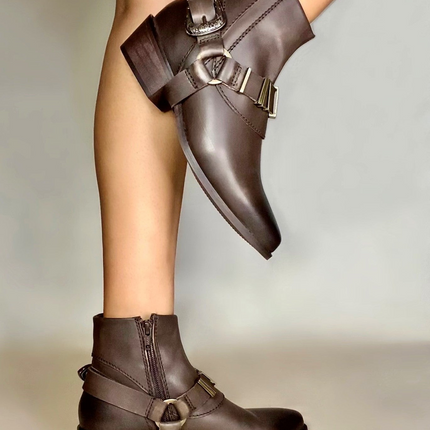 Norah Brown Western Bootie