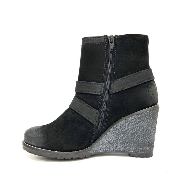 Maria Black Suede Wedge Bootie