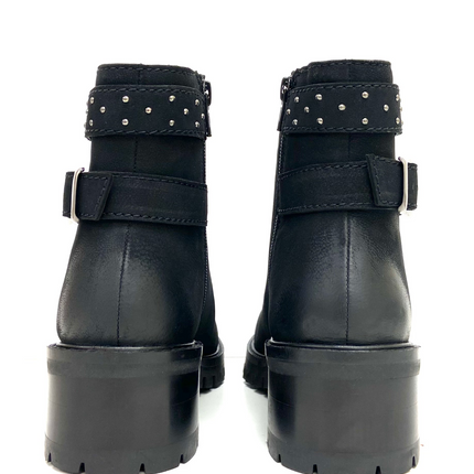 Tornado Black Studded Bootie