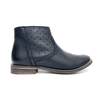 Gabriella Black Perforated Bootie