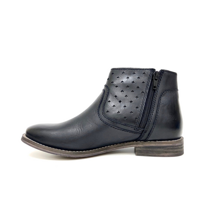Gabriella Black Perforated Bootie