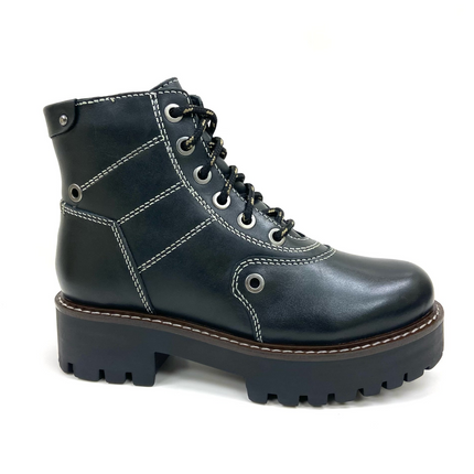 Anna Black Platform Combat Boot