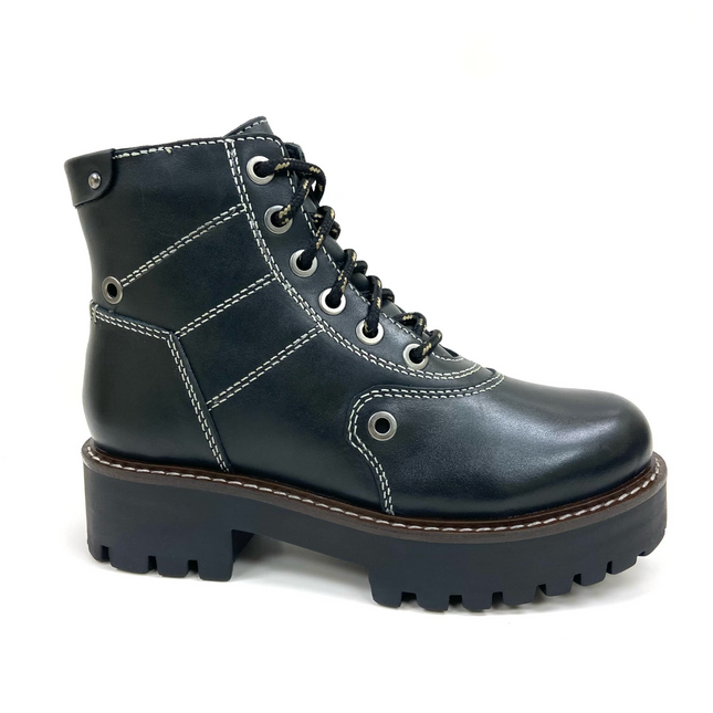 Anna Black Platform Combat Boot