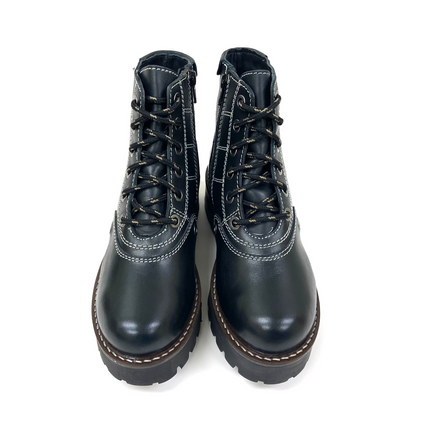 Anna Black Platform Combat Boot