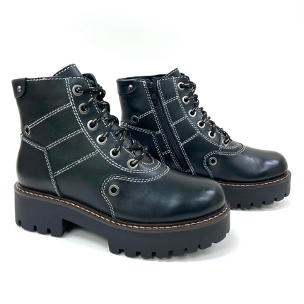 Anna Black Platform Combat Boot