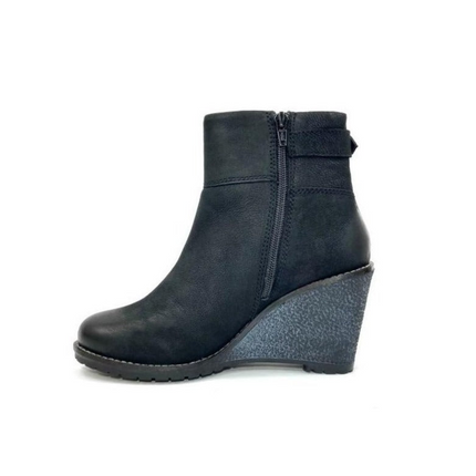 Sophie Black Wedge Bootie