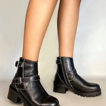 Terminator Black Platform Bootie