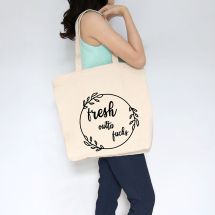 Funny Sarcastic Large Heavy Cotton Canvas Tote Bag with Pockets | Reusable Canvas Bag for Shopping, Beach or Overnight | Sarcasm Quote Bag
