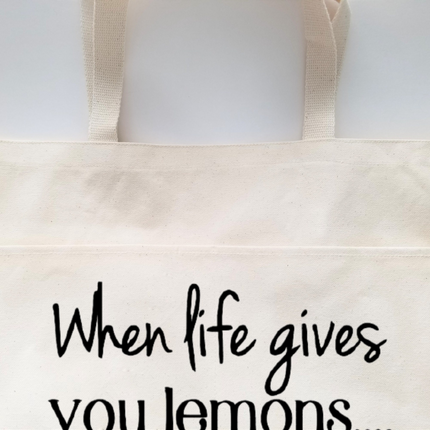 Sarcastic Wine Lovers Heavy Cotton Canvas Tote | Large Funny Tote Bag with Pockets | Reusable Bag for Shopping, Beach, Books, or Overnight