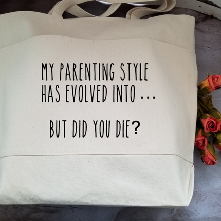 Funny Sarcastic Large Heavy Cotton Canvas Tote Bag with Pockets | Reusable Canvas Bag for Shopping, Beach or Overnight | Sarcasm Quote Bag