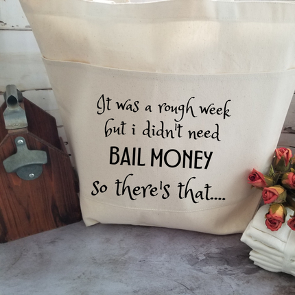 Funny Sarcastic Large Heavy Cotton Canvas Tote Bag with Pockets | Reusable Canvas Bag for Shopping, Beach or Overnight | Sarcasm Quote Bag