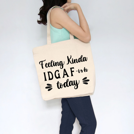 Sarcastic Heavy Cotton Canvas Tote | Large Funny Tote Bag with Pockets | Reusable Bag for Shopping, Beach, Books, or Overnight