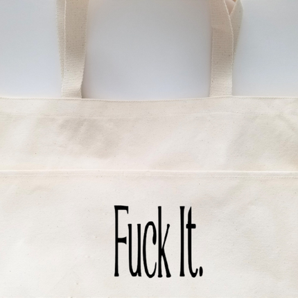 Wine Lovers Heavy Cotton Canvas Tote | Large Funny Tote Bag with Pockets | Reusable Bag for Shopping, Beach. Books, or Overnight