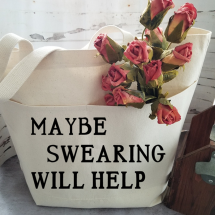 Funny Sarcastic Large Heavy Cotton Canvas Tote Bag with Pockets | Reusable Canvas Bag for Shopping, Beach or Overnight | Sarcasm Quote Bag