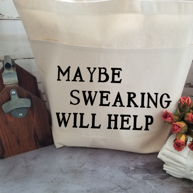 Funny Sarcastic Large Heavy Cotton Canvas Tote Bag with Pockets | Reusable Canvas Bag for Shopping, Beach or Overnight | Sarcasm Quote Bag