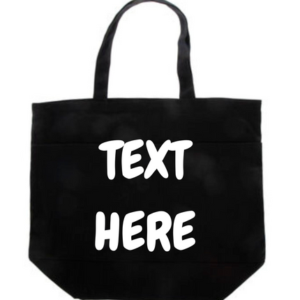 Heavy Cotton Canvas Tote | Large Funny Tote Bag with Pockets | Reusable Bag for Shopping, Beach. Books, or Overnight