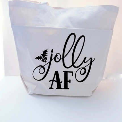 Funny Christmas Tote Bag Funny Tote Bag Cotton Canvas Tote Reusable Grocery Bag Tote Bag with Pockets Farmers Market Bag Funny Shopping Bag