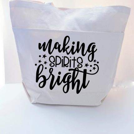 Funny Tote Bag, Cotton Canvas Tote, Reusable Grocery Bag, Tote Bag with Pockets, Holiday Tote Bag, Farmers Market Bag, Funny Shopping Bag