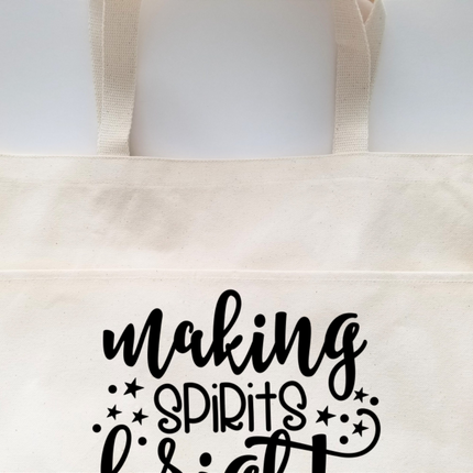 Funny Tote Bag, Cotton Canvas Tote, Reusable Grocery Bag, Tote Bag with Pockets, Holiday Tote Bag, Farmers Market Bag, Funny Shopping Bag