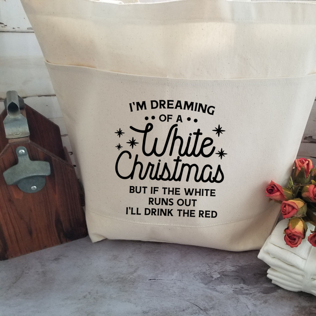 Funny Tote Bag, Cotton Canvas Tote, Reusable Grocery Bag, Tote Bag with Pockets, Holiday Tote Bag, Farmers Market Bag, Funny Shopping Bag