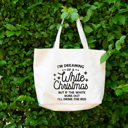 Funny Tote Bag, Cotton Canvas Tote, Reusable Grocery Bag, Tote Bag with Pockets, Holiday Tote Bag, Farmers Market Bag, Funny Shopping Bag
