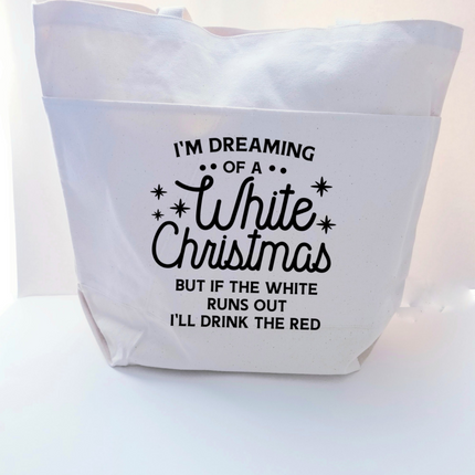 Funny Tote Bag, Cotton Canvas Tote, Reusable Grocery Bag, Tote Bag with Pockets, Holiday Tote Bag, Farmers Market Bag, Funny Shopping Bag