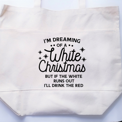 Funny Tote Bag, Cotton Canvas Tote, Reusable Grocery Bag, Tote Bag with Pockets, Holiday Tote Bag, Farmers Market Bag, Funny Shopping Bag