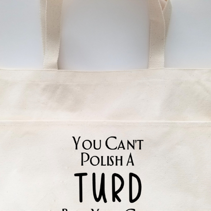 Sarcastic Heavy Cotton Canvas Tote | Large Funny Tote Bag with Pockets | Reusable Bag for Shopping, Beach, Books, or Overnight