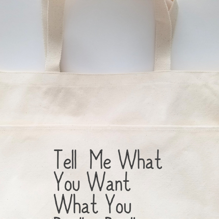 Christmas Tote Bag, Funny Tote Bag, Cotton Canvas Tote, Reusable Grocery Bag, Tote Bag with Pockets, Farmers Market Bag, Funny Shopping Bag
