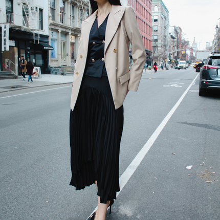 Maryanne Black Pleated Skirt
