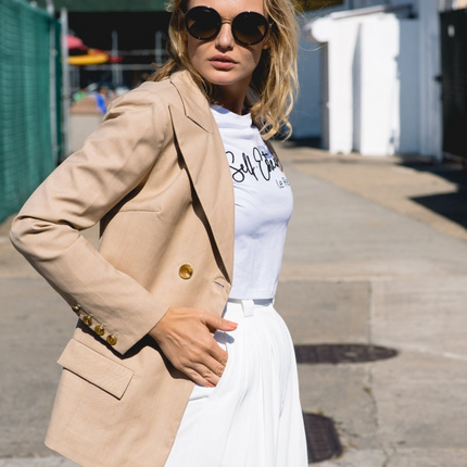 Louise Double-Breasted Wool Blazer