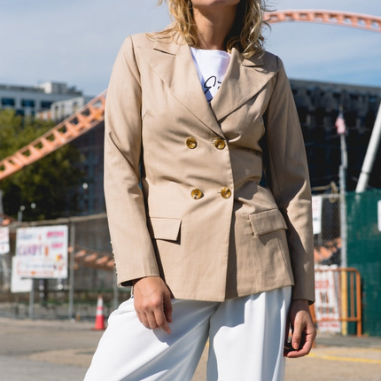 Louise Double-Breasted Wool Blazer