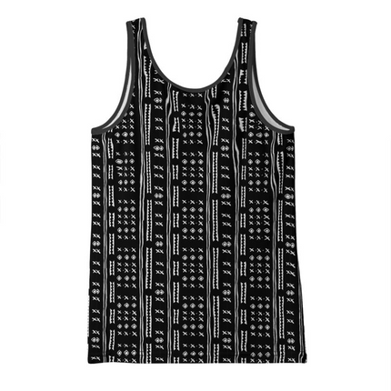 Duality Gear, Vegas Bound, Black & White Mudcloth, Ladies Soft Jersey Tank Top