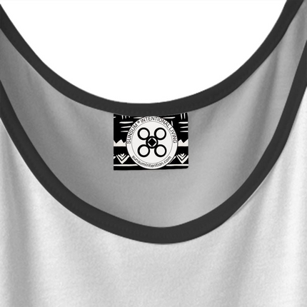 Duality Gear, Love Me, Black & White Mudcloth, Ladies Soft Jersey Tank Top