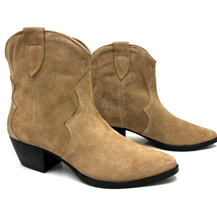 Chili Beige Short Western Bootie