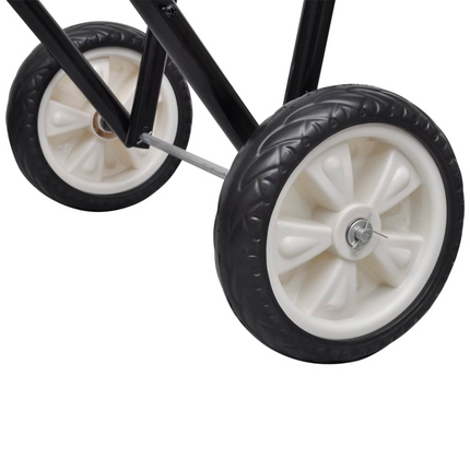 Metal Foldable Saddle Rack with Wheels