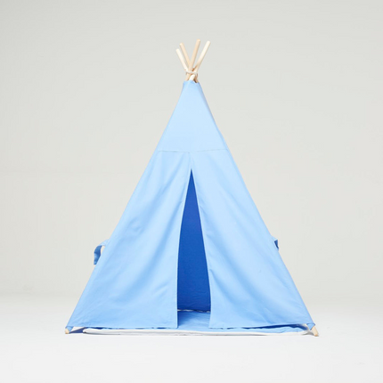 Teepee Play Tent Light Blue with Cushion