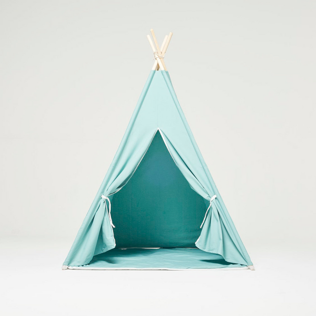 Teepee Play Tent Green with Cushion