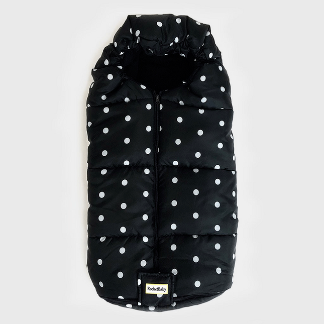 Stroller Footmuff Igloo Dots Black