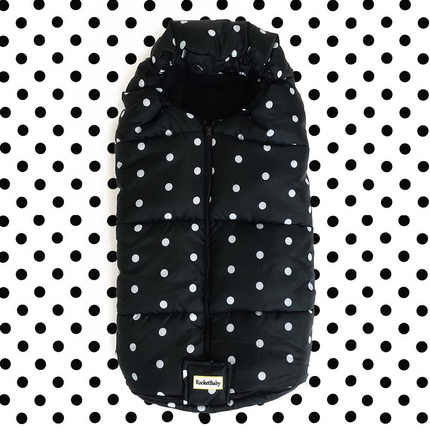 Stroller Footmuff Igloo Dots Black