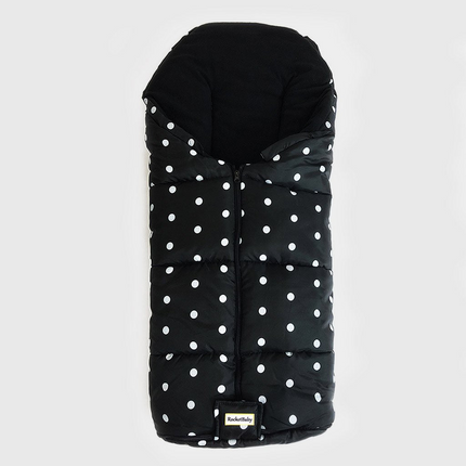 Stroller Footmuff Igloo Dots Black