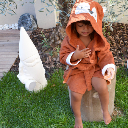 Baby Bathrobe Cotton Orange Fox